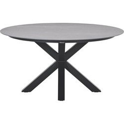 Lowland tafel - Ø150 cm - carbon black - Centostone Napoli grey