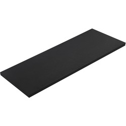 Badplaats Wastafelblad Angela 140 x 48 x 3,5 cm - Zwart Houtnerf - Wastafelblad voor Onderkast