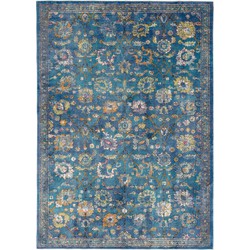 Tapijtenloods Picasso Sarough Vintage Vloerkleed Blauw Laagpolig- 240x340 CM