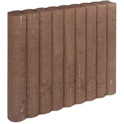 3 stuks! Rondo palissade bruin 8x50x50 cm - Gardenlux