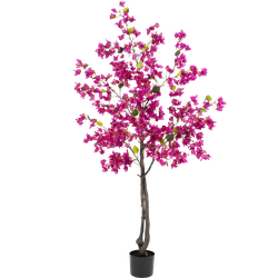 Greenmoods Bougavillea - Bougainvillea spectabilis - Nepplanten voor binnen - Kunstplant - 1 Stuk - 180cm - Paars