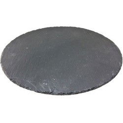 Serveerplank/onderzetter - 30 cm - leisteen - rond - hapjesplank - Serveerplanken