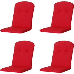 Madison -  Kuipstoelkussen Hoge Rug Panama red - Ca. 96x45 cm - Set van 4