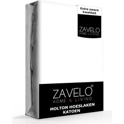 Zavelo Molton Hoeslaken (100% Katoen)-Lits-jumeaux (190x220 cm)