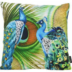 Blue Peacock | 45 x 45 cm | Kussenhoes | Katoen/Polyester
