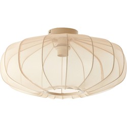Light & Living - plafonniere - Plumalia - beige - textiel - plafonnière - E27 - 9208327