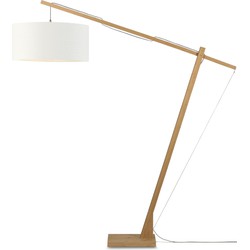 Vloerlamp Montblanc - Bamboe/Wit - 175x60x207cm