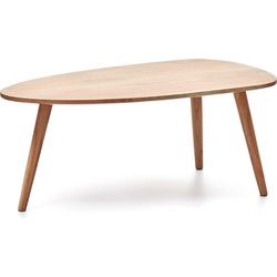 Kave Home - Eluana salontafel van massief acaciahout met natuurlijke afwerking Ø 110 x 60 cm