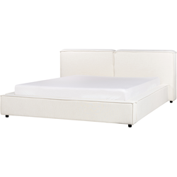 Beliani LINARDS - Tweepersoonsbed-Wit-Polyester
