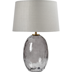 Beliani BONELLI - Tafellamp-Grijs-Glas