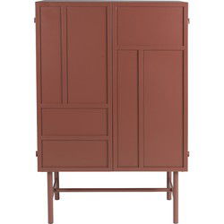 Wandkast Davis Rood - Giga Meubel