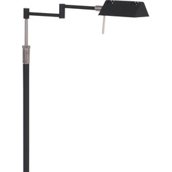 Zwarte staande leeslamp LED Mexlite Karl Zwart