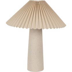 Clayre & Eef Tafellamp  Ø 36x42 cm Beige Keramiek Bureaulamp