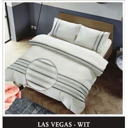 Hotel Home Collection - Dekbedovertrek - Las Vegas - 140x200/220 +1*60x70 cm - Wit