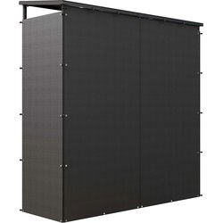 4goodz Outsunny Haardhoutrek XL - 185 cm met waterdichte hoes, Houtopslag tot 2000 kg
