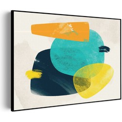 Muurwerken Akoestisch Schilderij - Kleurrijk Abstract 02 - Geluidsdempend Wandpaneel - Wanddecoratie - Geluidsisolatie - BASIC (AW 0.65) XL (120x86)
