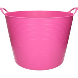 Flexibele kuip - 40 liter - roze - kunststof - D45 cm - emmer - wasmand - Wasmanden