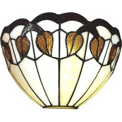 Lumilamp Wandlamp Tiffany Wit Glas