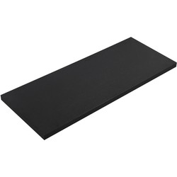 Badplaats Wastafelblad Angela 120 x 48 x 3,5 cm - Zwart Houtnerf - Wastafelblad voor Onderkast