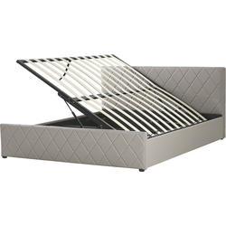 ROCHEFORT  - Bed met opbergruimte - Taupe - 180 x 200 cm - Kunstleer
