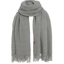 Knit Factory Soleil Sjaal - Bright Grey/Licht Grijs - 200x90 cm