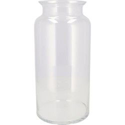 DK Design Bloemenvaas melkbus fles model Milky - glas - D19 x H35 cm - Vazen