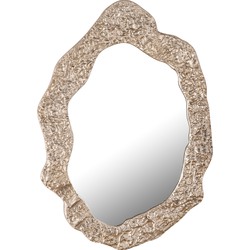 PTMD Morina Champagne alu glass mirror oval shaped