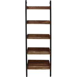 HSM Collection Decoratieve ladder - powdercoated black - acacia
