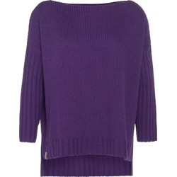 Knit Factory Kylie Gebreide Dames Trui - Boothals - Purple - 36/44