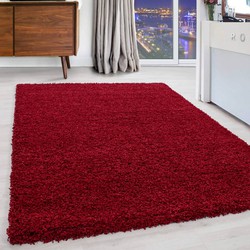 Hoogpolig vloerkleed - Plus Shaggy Rood - 120 X 170