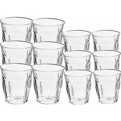 Drinkglazen/waterglazen transparant Picardie set 160/310 ml 12-delig - Drinkglazen