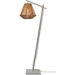 Vloerlamp Merapi - Bamboe Wit/Naturel - 57x30x150cm