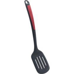 5Five Keukengerei bakspatel/bakspaan - kunststof - zwart/rood - 34 cm - Bakspanen