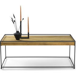torna THIN WOOD 120 Salontafel - Zwart / Eiken Naturel