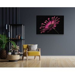 Muurwerken Akoestisch Schilderij - Aster Bloem - Geluidsdempend Wandpaneel - Wanddecoratie - Geluidsisolatie - BASIC (AW 0.65) XXL (150x107)