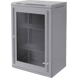Netwerkkast 18 U 19 inch grijs 600 x 900 x 450 mm volledig gemonteerd Draagvermogen 60 kg