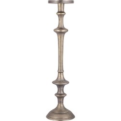 PTMD Yourney Brass casted alu candleholder round high
