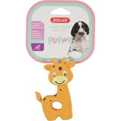 ZOLUX PUPPYSPEELGOED LATEX GIRAFFE ORANJE 7,5X3,5X10 CM