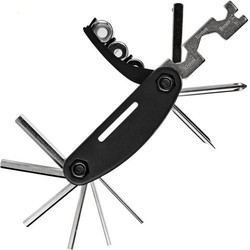 Decopatent® PRO Multitool Fiets gereedschap reparatieset - 12 delige - Pocket Tool - Racefiets - Mtb - Toerfiets - Ebike - Fietsen