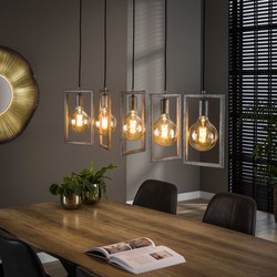 Hoyz - Hanglamp - 5 Metalen Hanglampen - Modern Industrieel - Diverse Hoogte