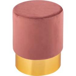 SVJ Kruk Rond - 31 x 31 x 43 cm - Polyester - Roze