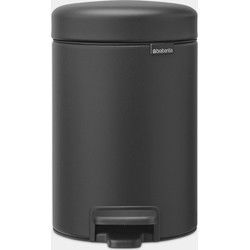 NewIcon Pedaalemmer, 3 liter, kunststof binnenemmer - Mineral Infinite Grey