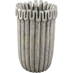 PTMD Bloempot Raffay - 18x18x30 cm - Cement - Grijs