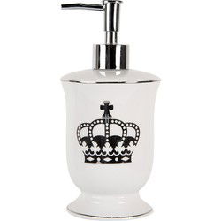 Clayre & Eef Zeepdispenser 350 ml Wit Keramiek Zeeppompje