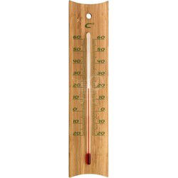 Thermometer Bamboe - 20 cm - Binnen / Buiten - Celsius Aanduiding - Buitenthermometers