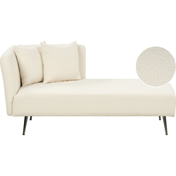 Beliani RIOM - Chaise longue-Wit-Bouclé