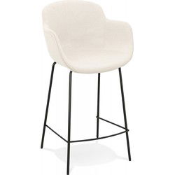 Middelhoge snackkruk 'AMERICA MINI' in beige stof