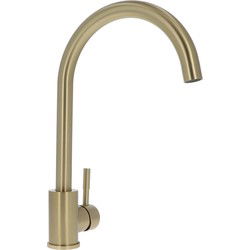 Luzzo® Iseo Keukenkraan Brushed Brass - RVS Mengkraan Keuken - Goud