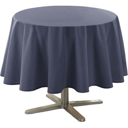 Donkerblauw tafelkleed van polyester rond 180 cm - Tafellakens