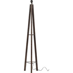 MUST Living Floorlamp Porto Cristo BLACK,160x30x30 cm, rustic recycled teakwood, without shade